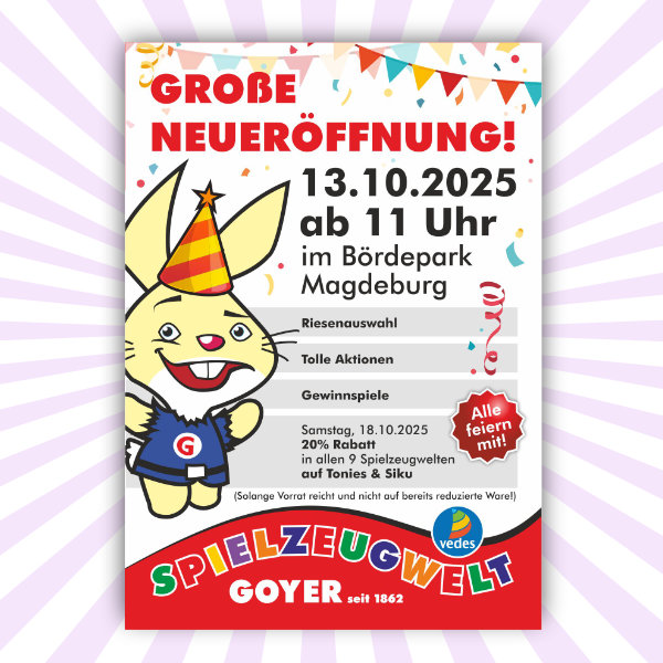Neueröffnung Spielzeugwelt-Goyer in Magdeburg